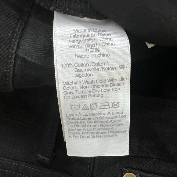 Alexa Chung for Madewell High-Rise Straight Jean Outridge Wash Black Size 28 NEW - Picture 10 of 14